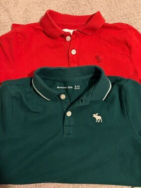 Abercrombie kids Polo Shirt bundle in Red and Green